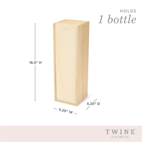 Magnum Wooden Wine Box by Twine®