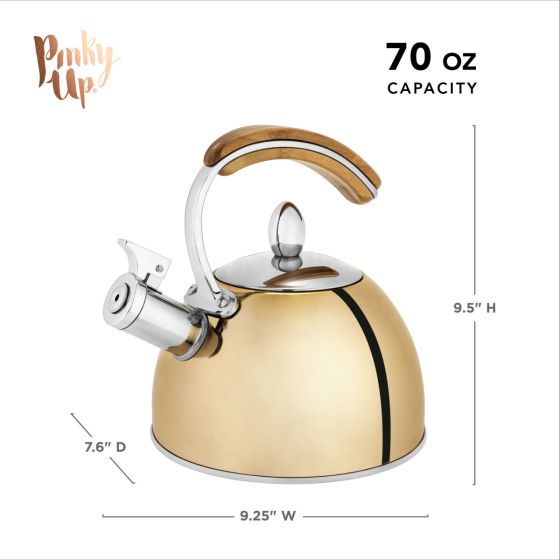 Presley™ Gold Tea Kettle by Pinky Up®