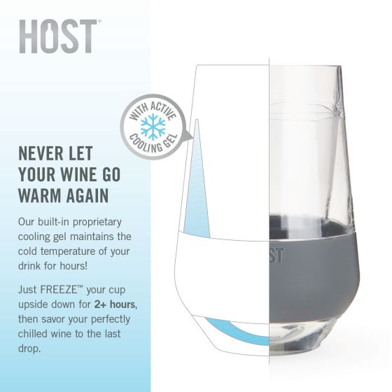 Wine FREEZE™ XL Cooling Cup in Gray by HOST®