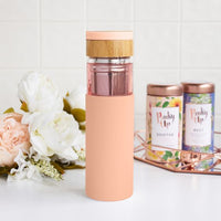 Paige™ Glass Travel Mug in Coral by Pinky Up