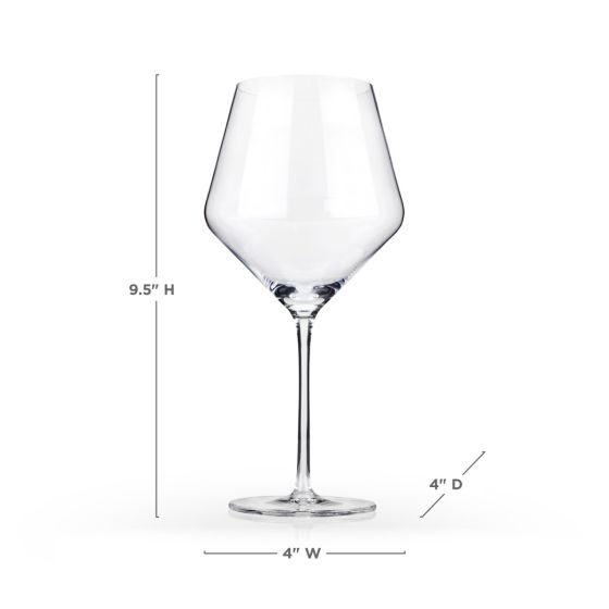 Angled Crystal Burgundy Glasses by Viski®