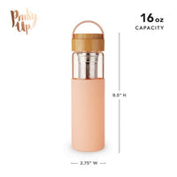 Paige™ Glass Travel Mug in Coral by Pinky Up