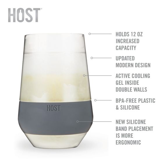 Wine FREEZE™ XL Cooling Cup in Gray by HOST®