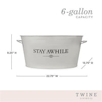 Stay Awhile Metal Drink Tub by TwineÂ®