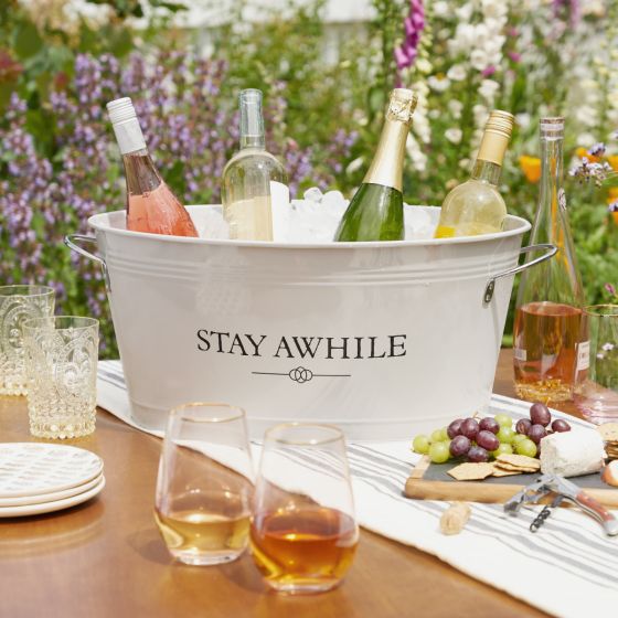 Stay Awhile Metal Drink Tub by TwineÂ®