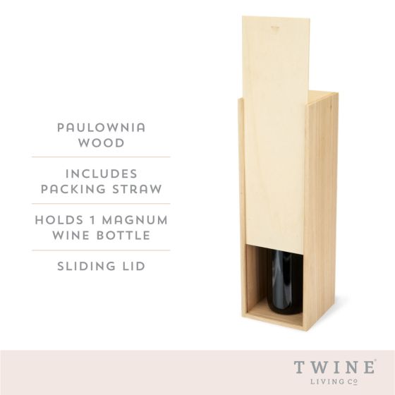 Magnum Wooden Wine Box by Twine®