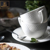 White 3 Oz | 90 Ml Coffee Cup & Saucer Set Of 6 In Gift Box-1