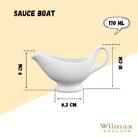 White Sauce Boat 6 Oz | 170 Ml-8