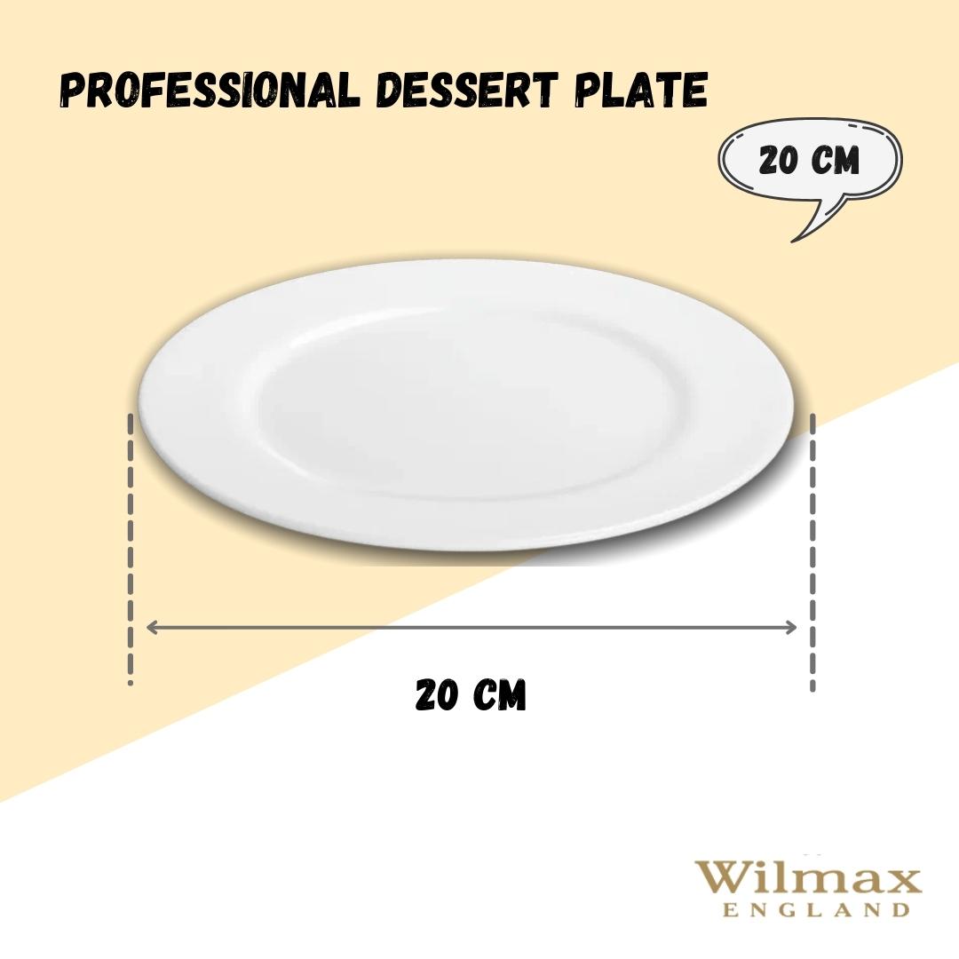 Professional Rolled Rim White Dessert Plate 8" inch | 20 Cm-10