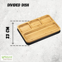 Bamboo Divided Dish / Bento box 13" inch X 9" inch | 33 X 23 Cm-2