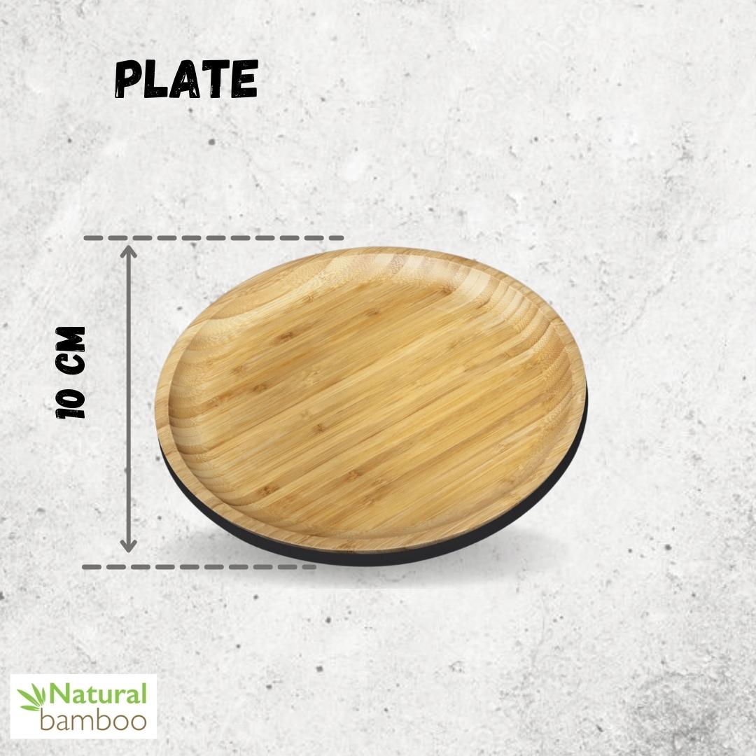 Bamboo Round Plate 4" inch | For Appetizers-7