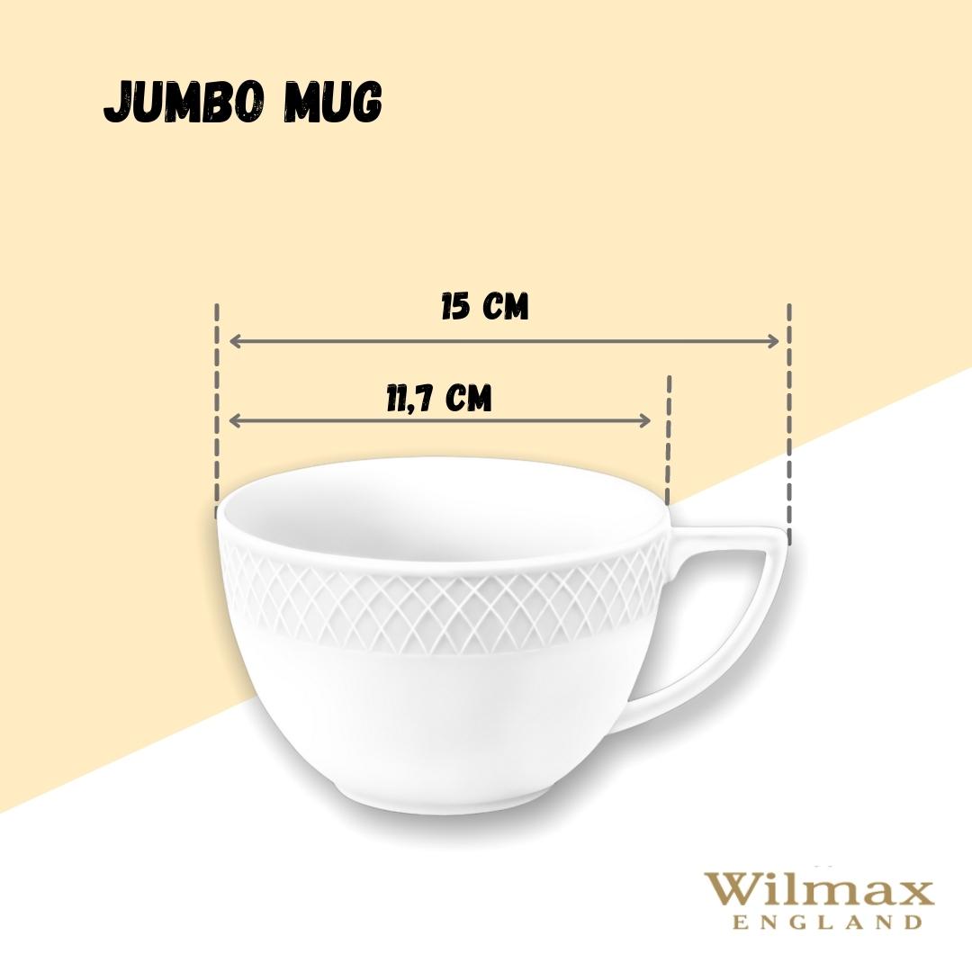 White Jumbo Coffee / Cappuccino Mug 17 Oz | 500 Ml Set Of 2 In Gift Box-8
