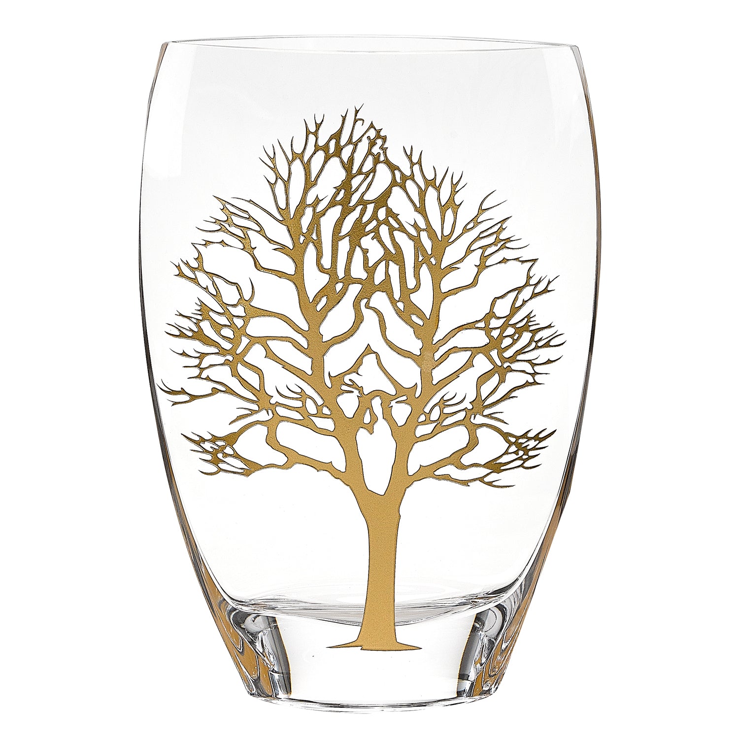 12 Mouth Blown Gold Tree of Life Vase-0