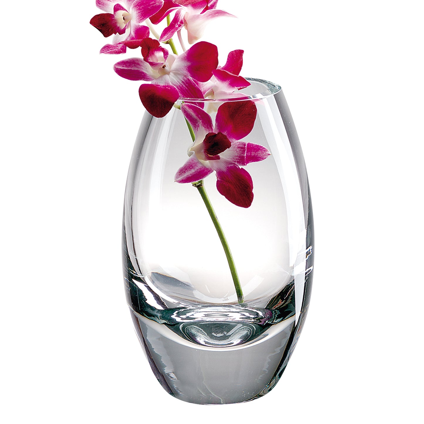 9 Mouth Blown Crystal European Made Vase-0