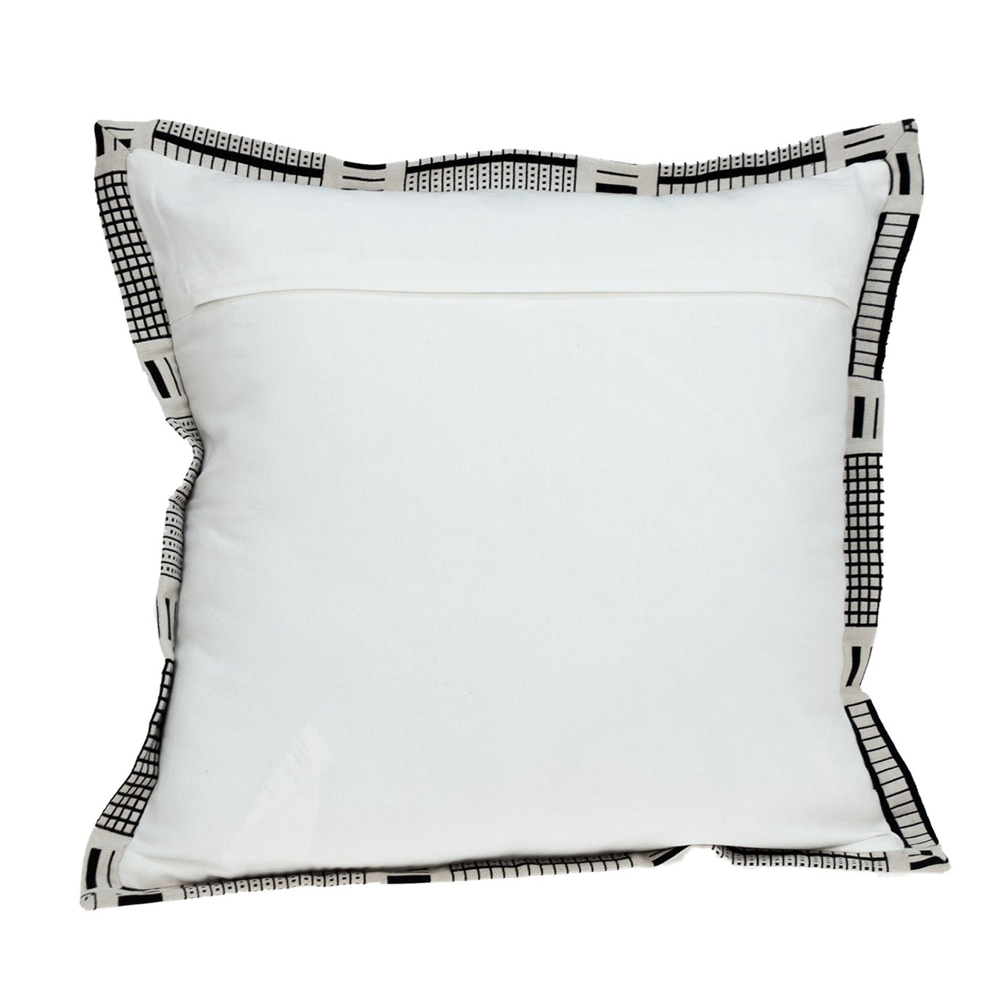Black and White Abstract Stripes Throw Pillow-5