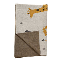 Zoo Animals Woven Knitted Baby Blanket-3