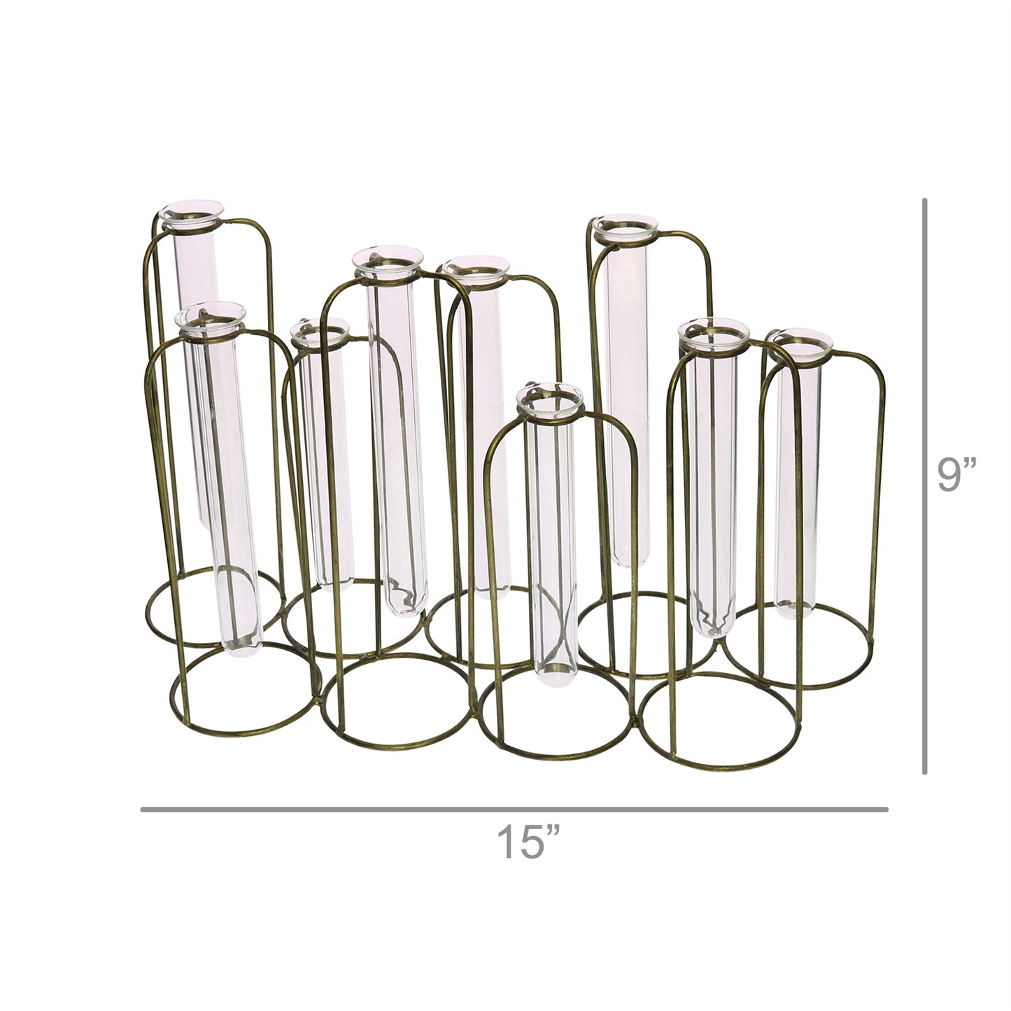 Burnished Gold Test Tube Cluster Vase-1