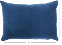 Solid Navy Blue Casual Throw Pillow-4
