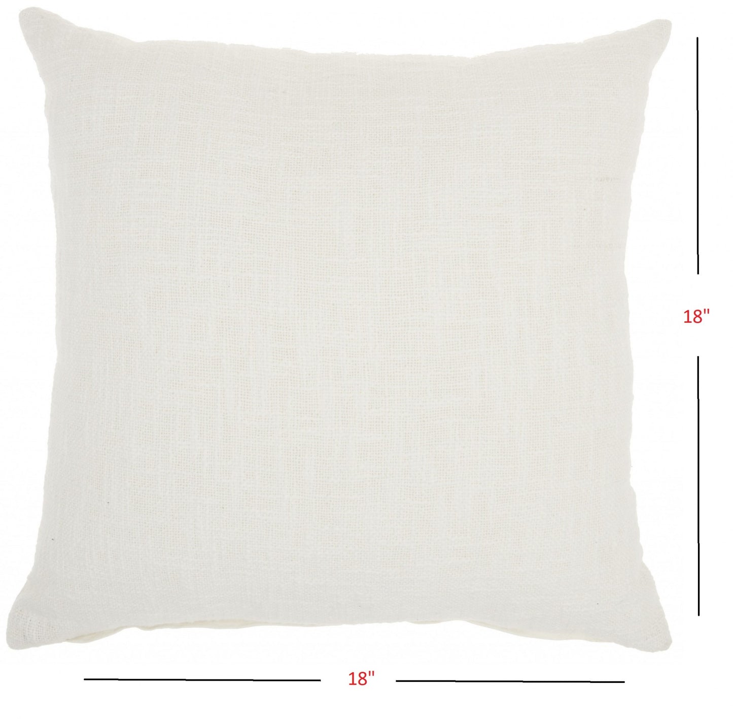 White Solid Woven Throw Pillow-4