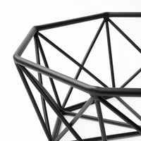 Black Geometric Metal Centerpiec Bowl-3
