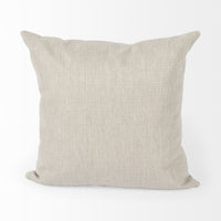 Neutral Sand Basket Weave Accent Throw Pillow-1