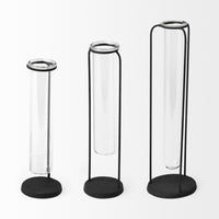 Set of Three Test Tube Stand Vases-1