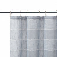 Silver Striped Embroidered Shower Curtain-1