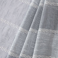 Silver Striped Embroidered Shower Curtain-3