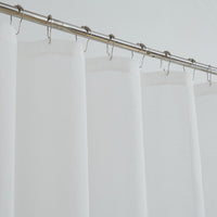 White Contemporary Velvet Scroll Shower Curtain-2