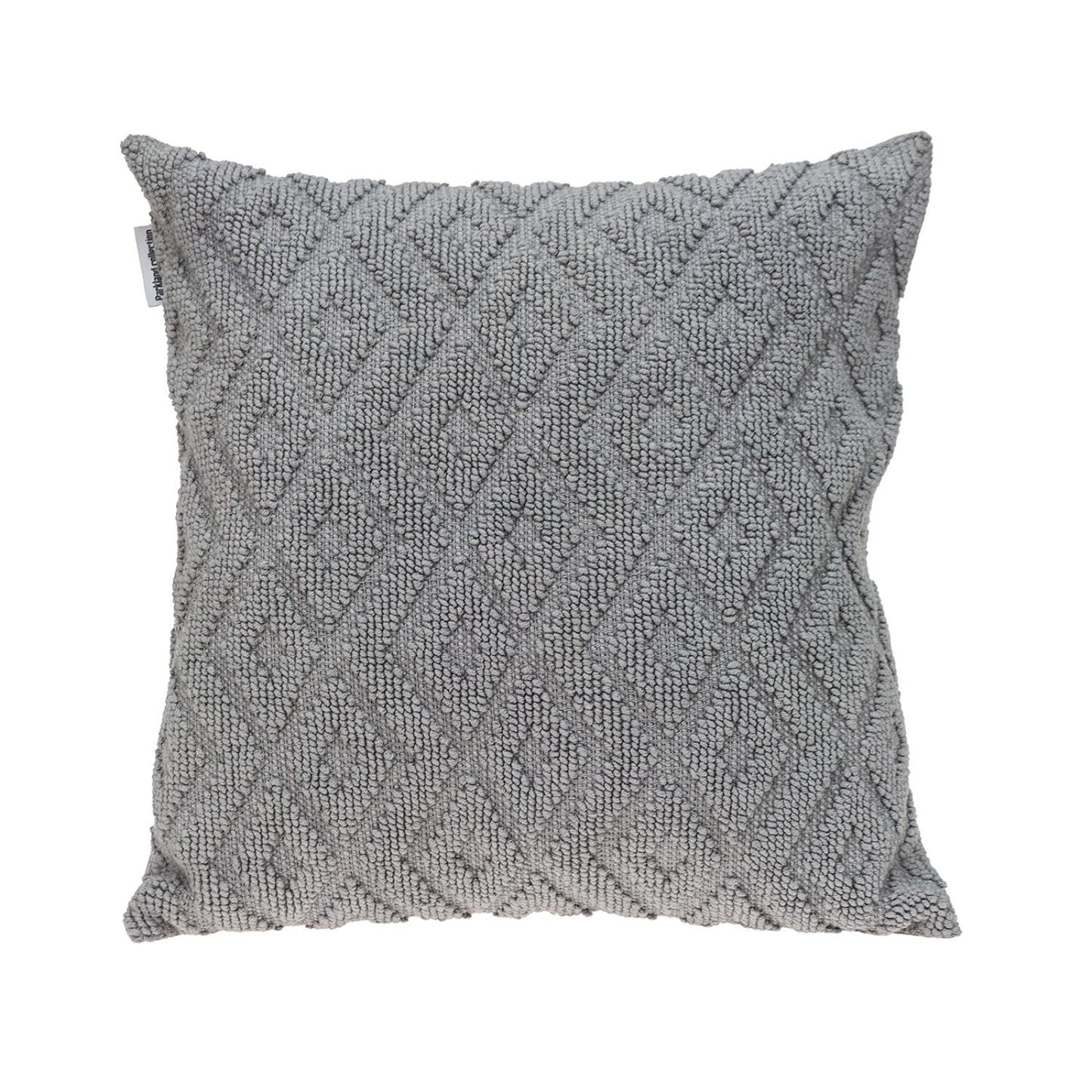 Jacquard Diamond Pattern Decorative Gray Throw Pillow-0