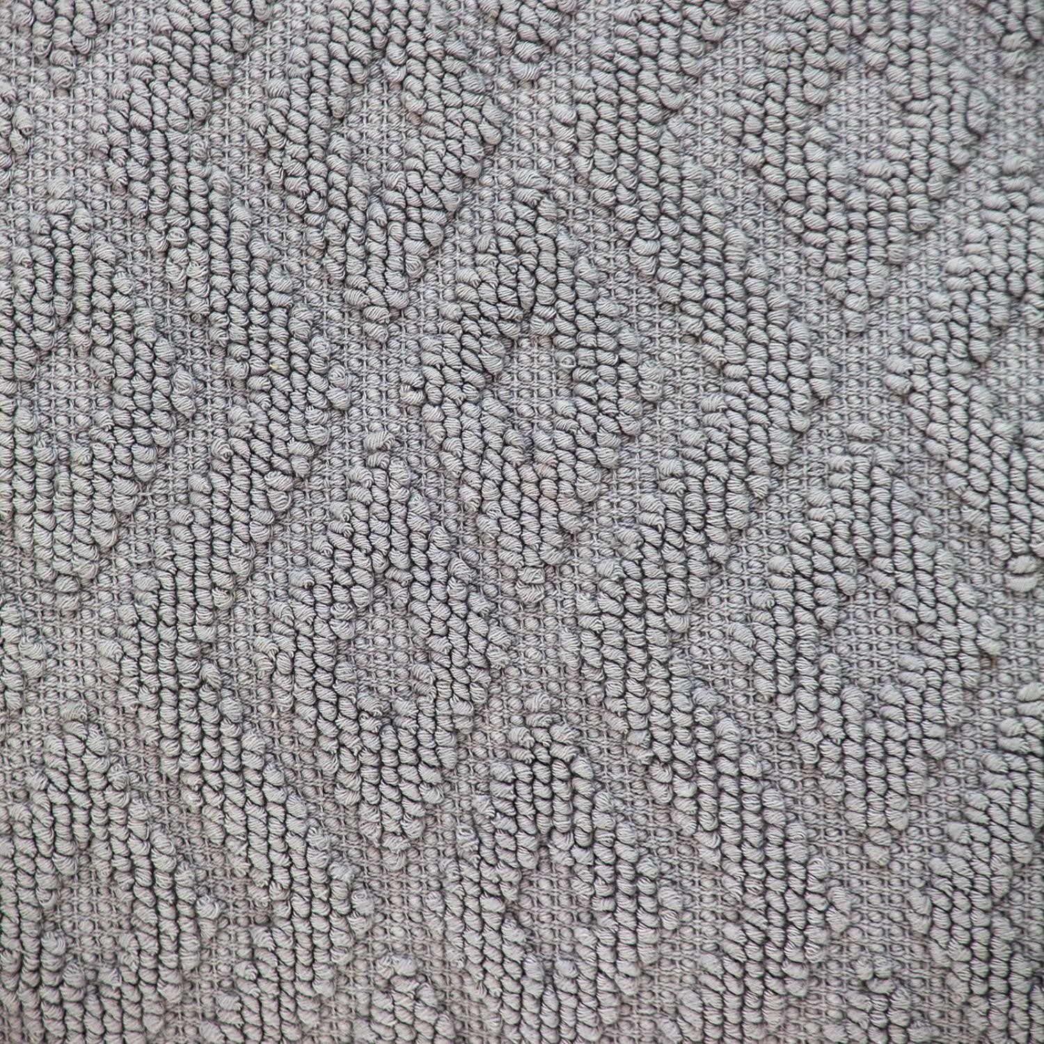 Jacquard Diamond Pattern Decorative Gray Throw Pillow-4