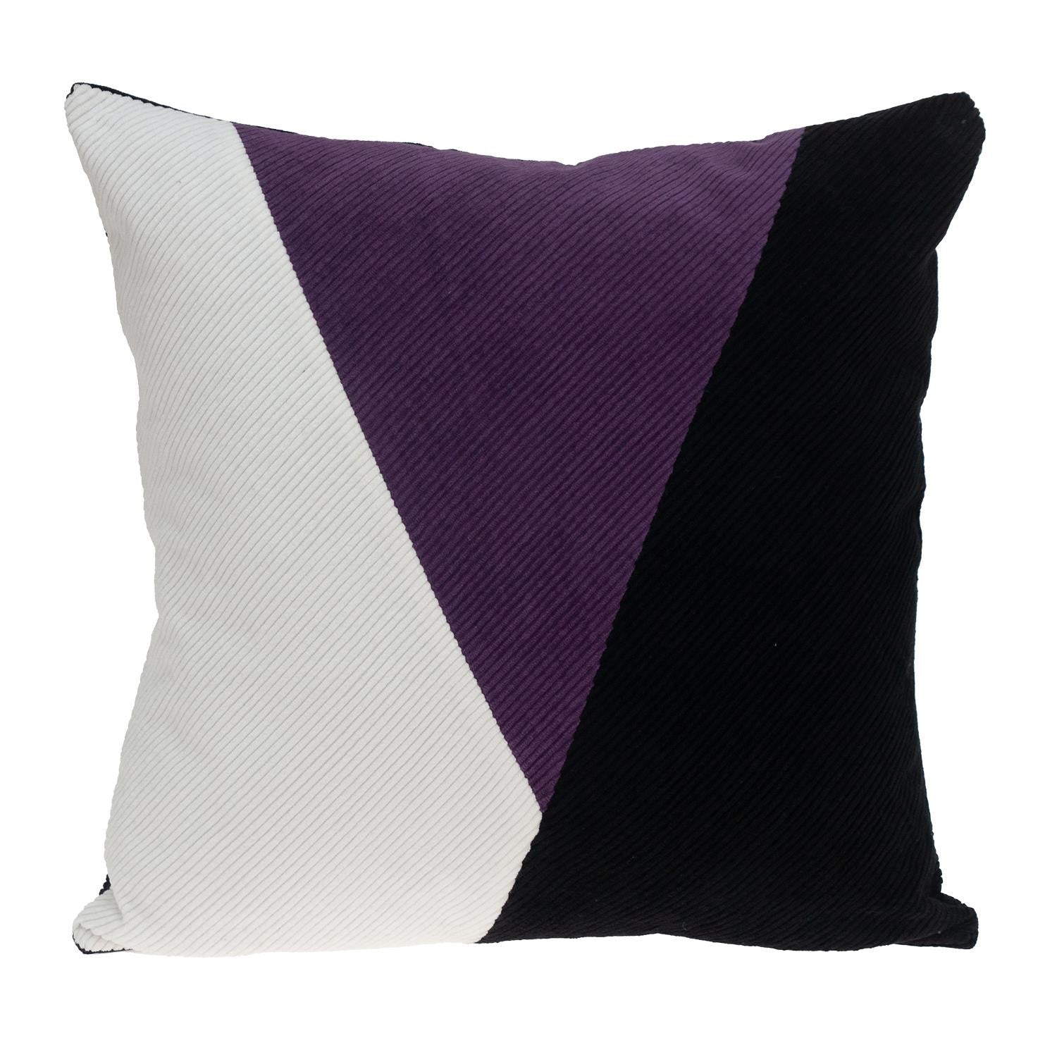Multicolor Purple Highlight Soft Touch Throw Pillow-0