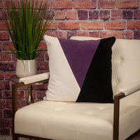 Multicolor Purple Highlight Soft Touch Throw Pillow-5