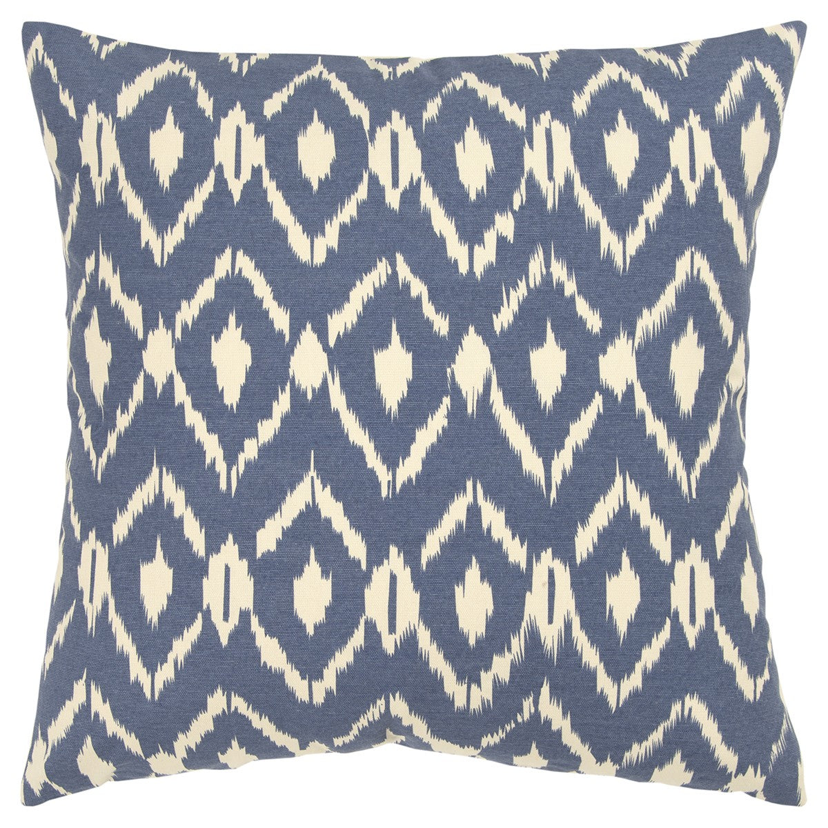 Blue Natural Ikat Down Filled Throw Pillow-0