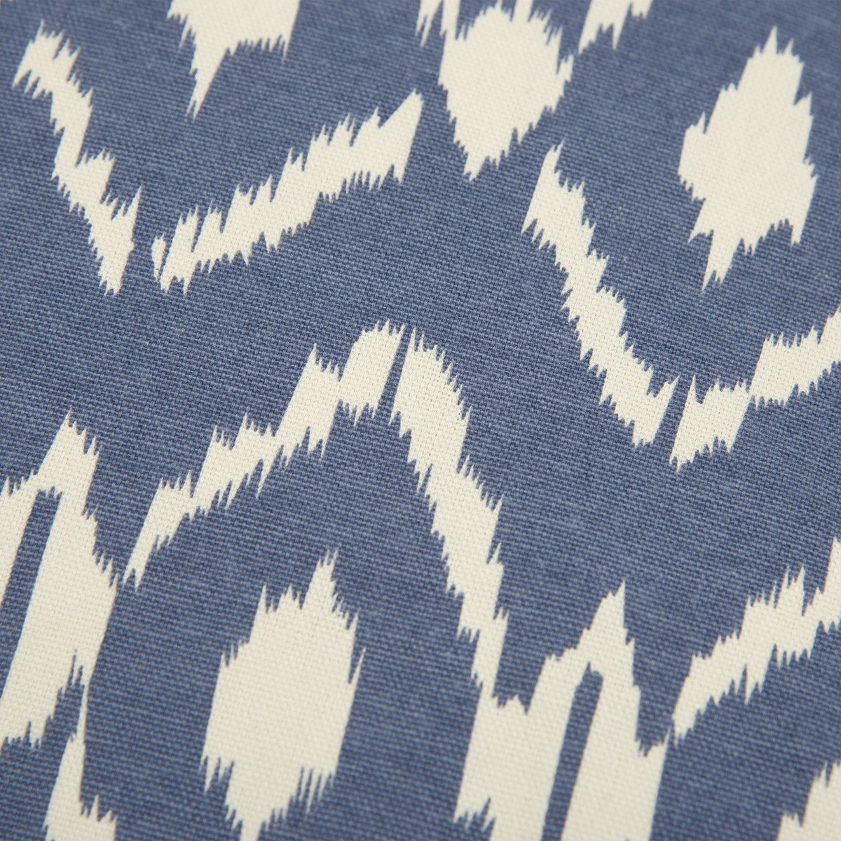 Blue Natural Ikat Down Filled Throw Pillow-1