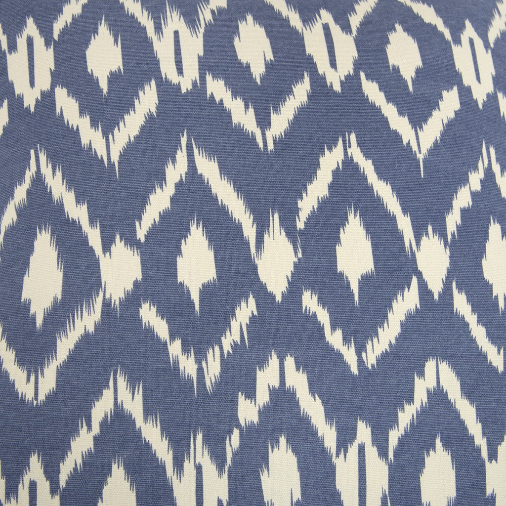 Blue Natural Ikat Down Filled Throw Pillow-2