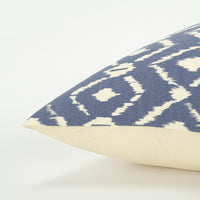 Blue Natural Ikat Down Filled Throw Pillow-3