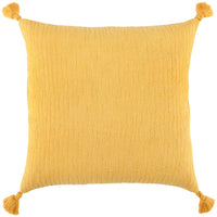 Gold Solid Tonal Abstract Stripe Throw Pillow-0