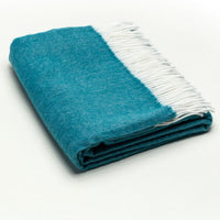 Dark Teal Soft Acrylic Herringbone Throw Blanket-0