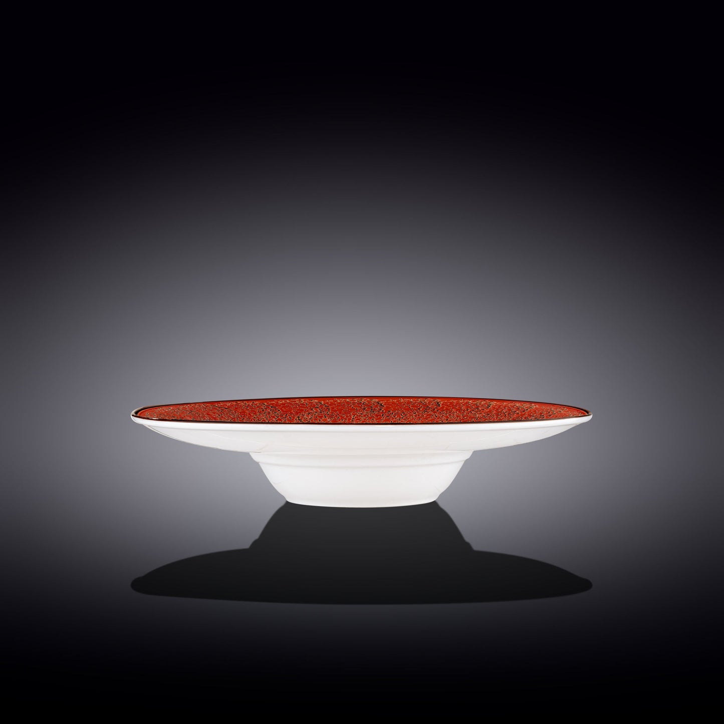 Red Porcelain Deep Soup or Salad Plate 10.5" inch | 8 Fl Oz |-1