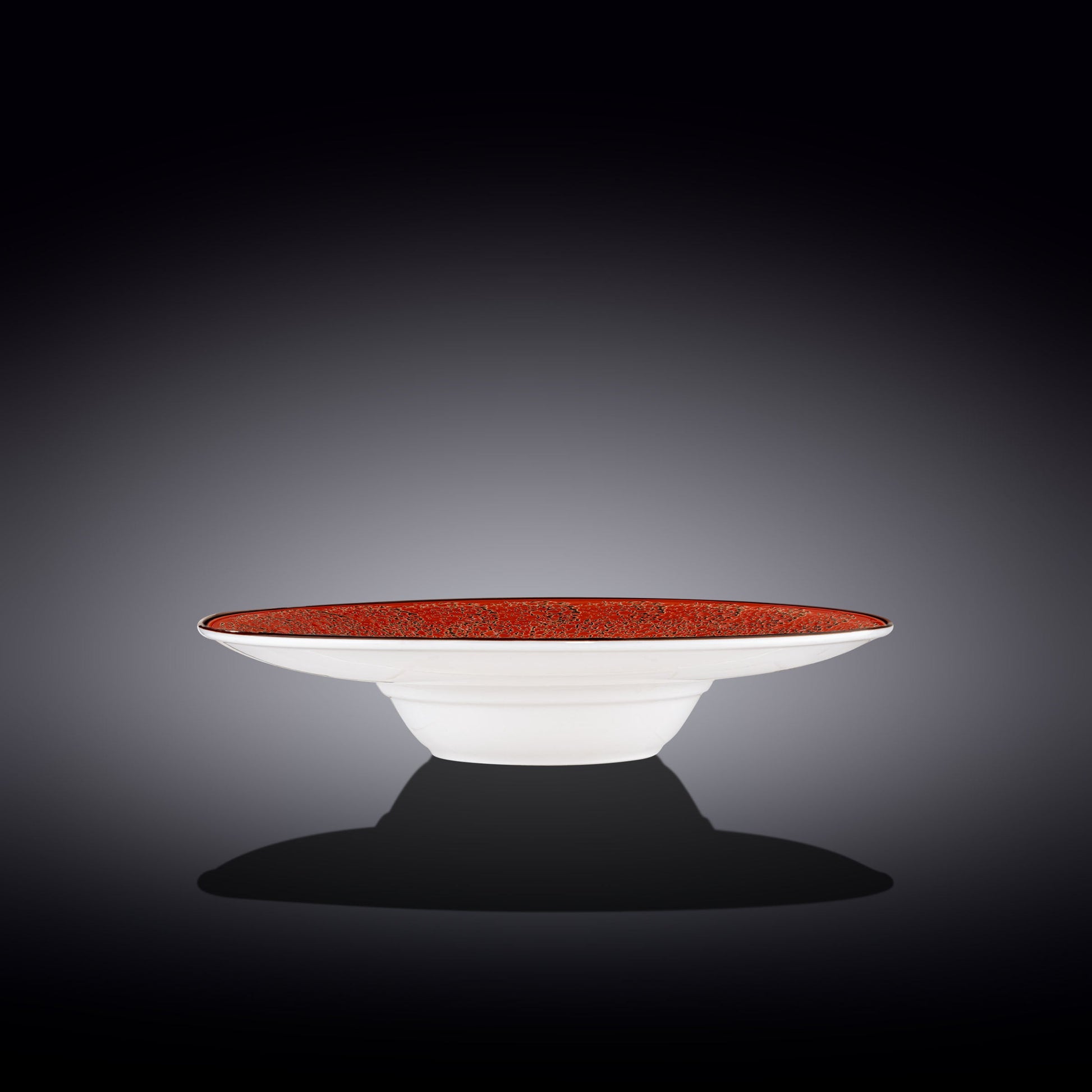 Red Porcelain Deep Soup or Salad Plate 10.5" inch | 8 Fl Oz |-1