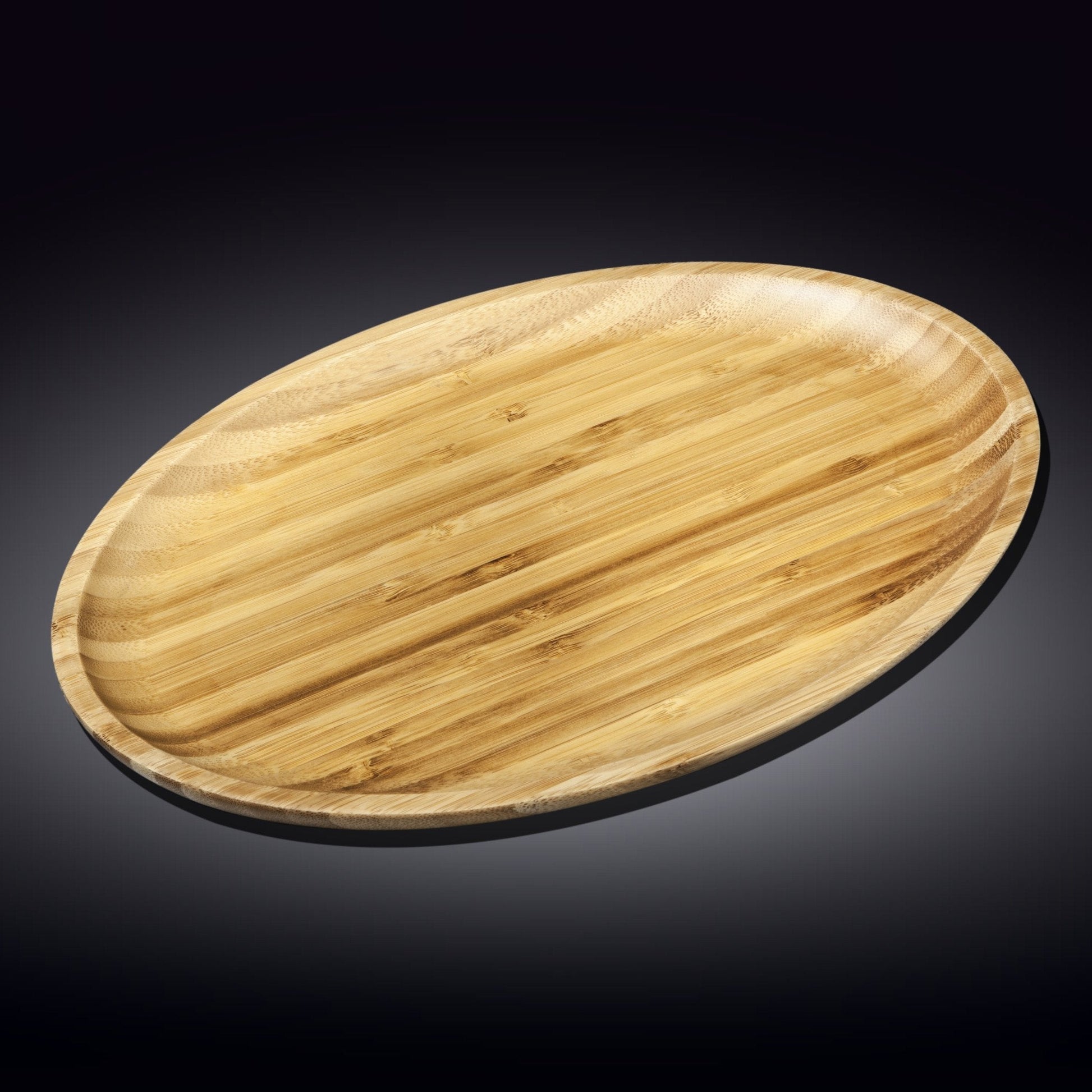 Bamboo Oval Platter 18" inch X 13.25" inch | For Appetizers / Barbecue / Steak-1