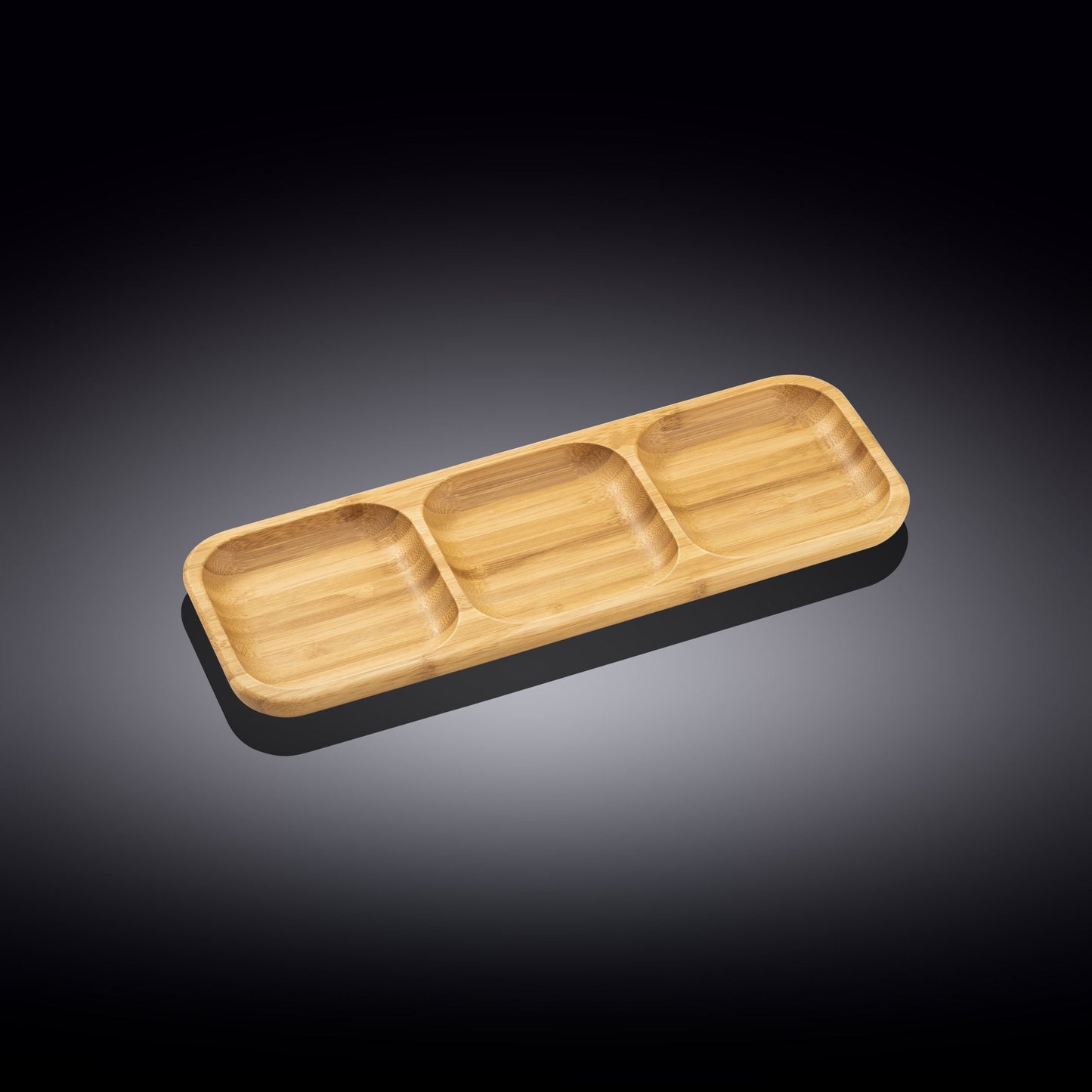 Bamboo Divided Dish 13" inch X 4.5" inch Bento box | 32.5 X 11.5 Cm-0