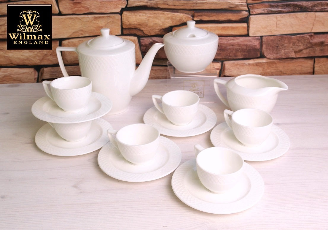 White 3 Oz | 90 Ml Coffee Cup & Saucer Set Of 6 In Gift Box-17