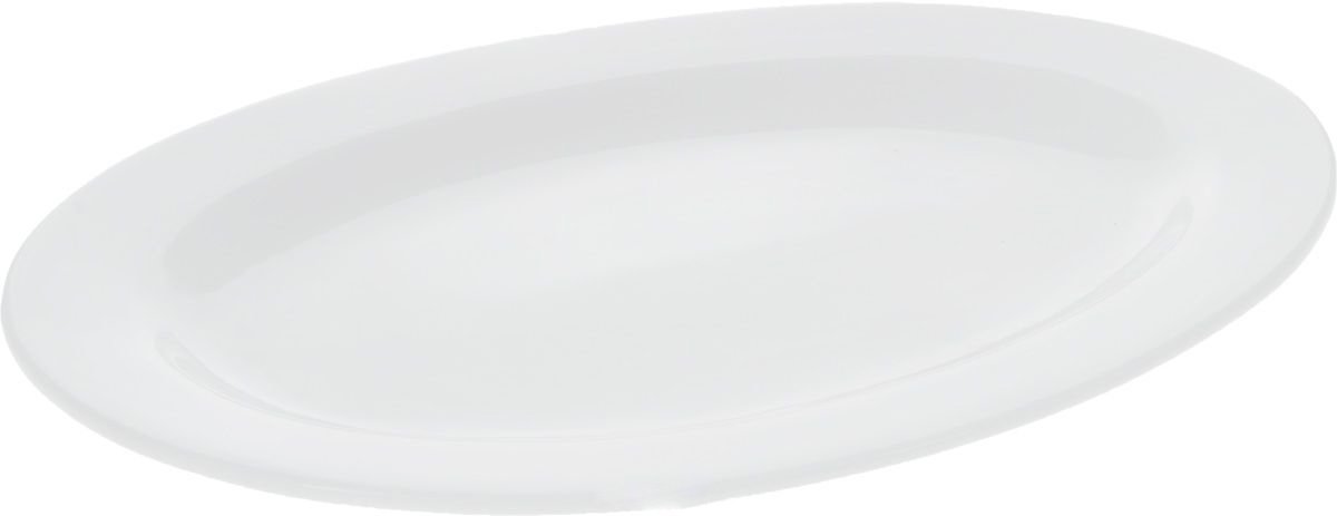 Set Of 3 Professional Rolled Rim White Oval Plate / Platter 12" inch |-7