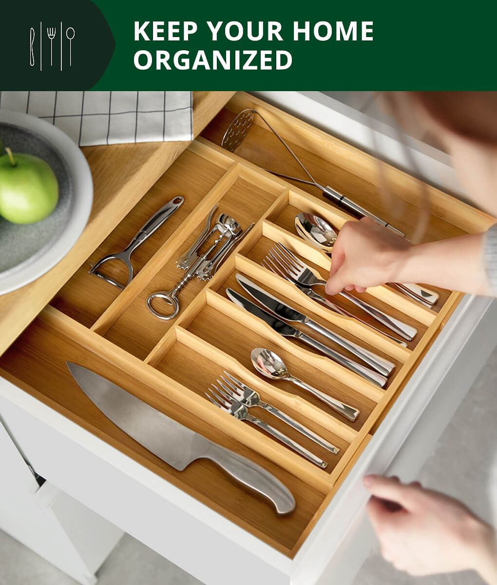 Silverware Drawer Organizer 9 Slots-7