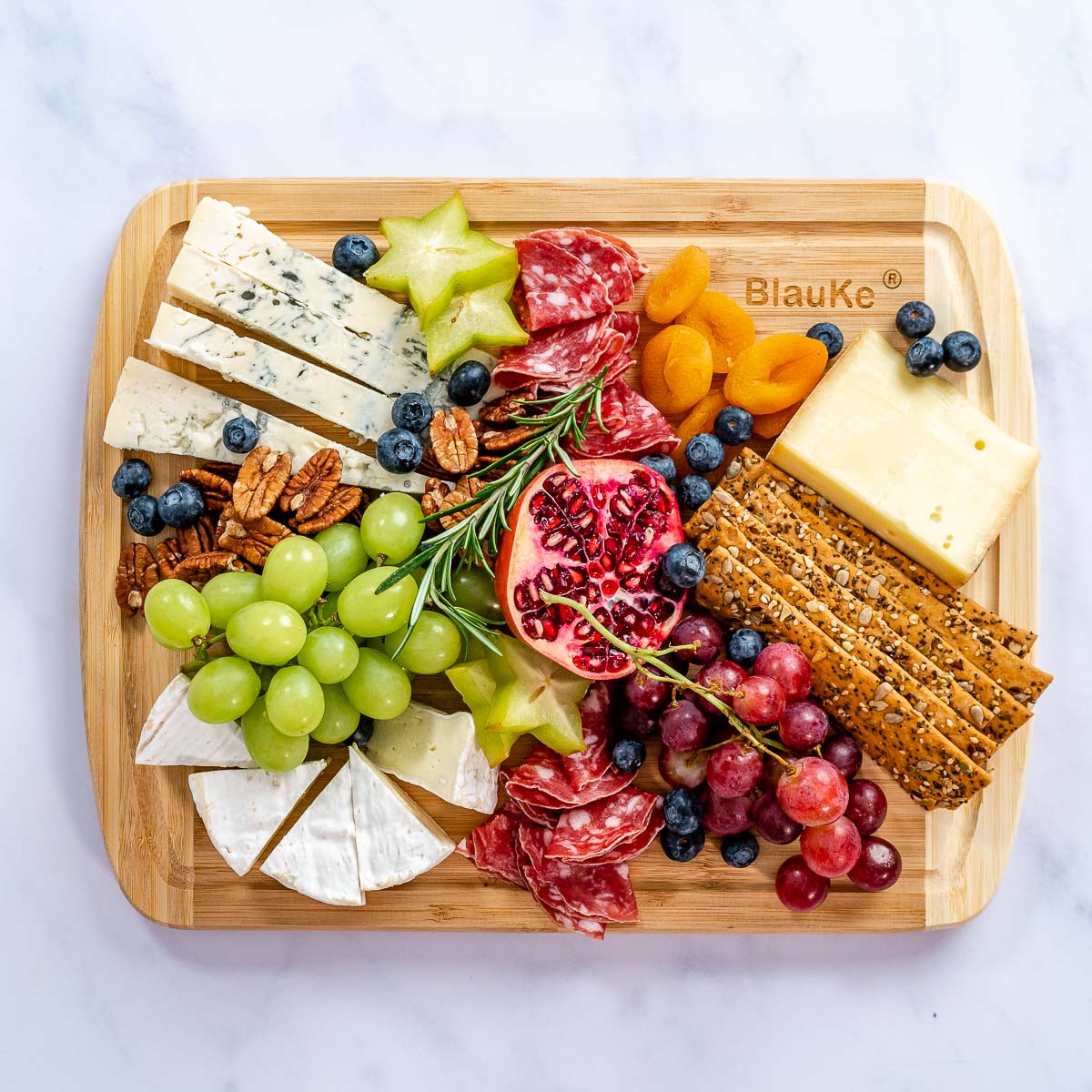 Large Wood Cutting Board for Kitchen 14x11 inch - Bamboo Chopping Board with Juice Groove - Wooden Serving Tray-9