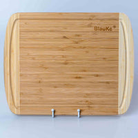 Large Wood Cutting Board for Kitchen 14x11 inch - Bamboo Chopping Board with Juice Groove - Wooden Serving Tray-10